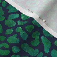 Leopard spots green on navy