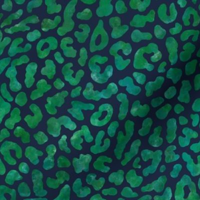 Leopard spots green on navy