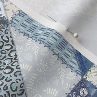 Blue patchwork - with seams