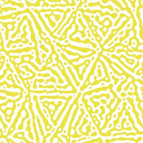 Triangle lines Turing design #3 - sunshine yellow  and white