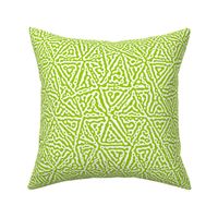 Triangle lines Turing design #3 -  lime green and white