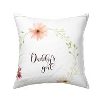 18” Forest Friends Wreath Pillow Front- Daddy's Girl, with dotted cutting lines