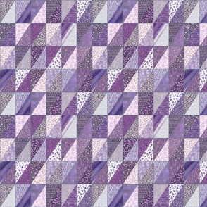 Purple patchwork - with seams - small scale