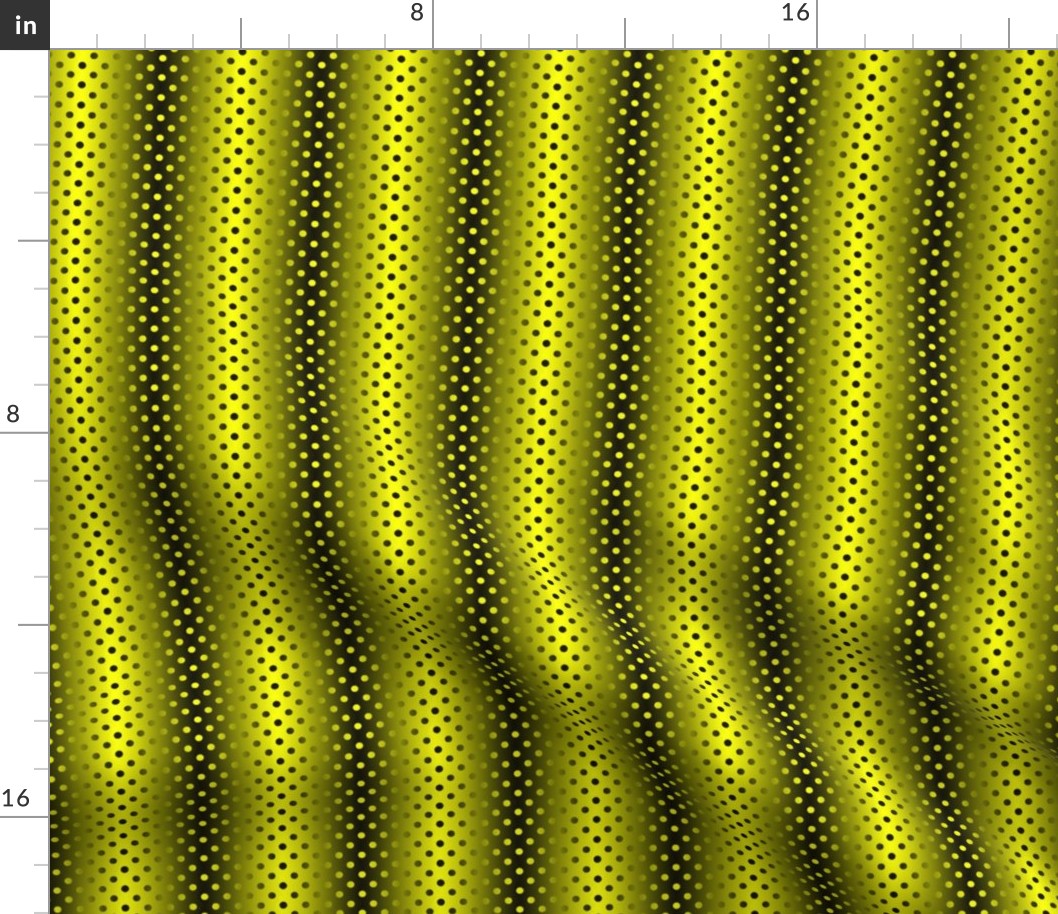 Shimmering Polka Dots Yellow and Black