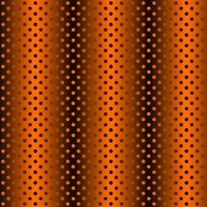 Shimmering Polka Dots Orange and Black