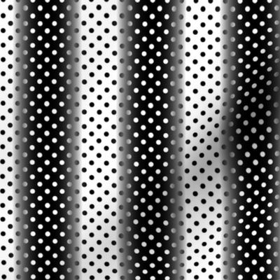 Shimmering Polka Dots Black and White