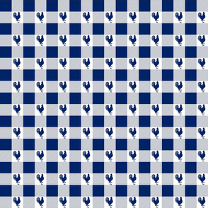 1" Buffalo Checks | Rooster -  Blue | White