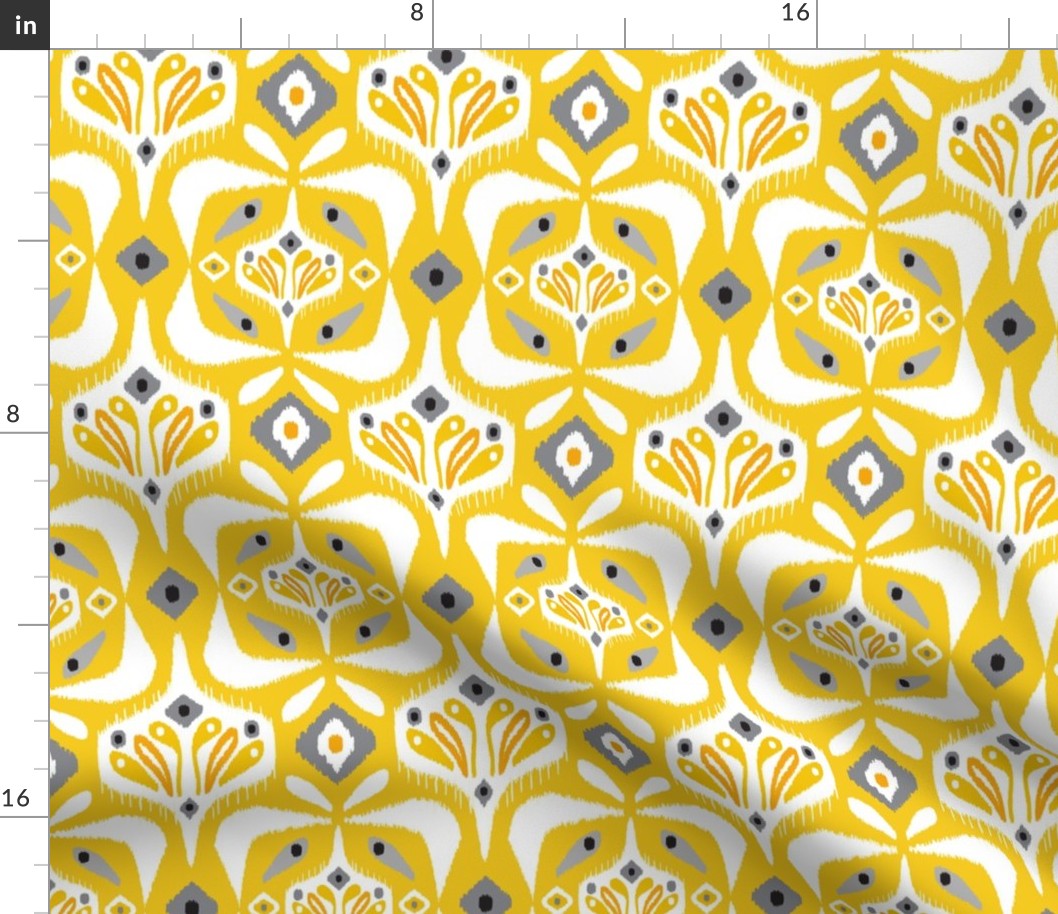 Eastlyn - Ikat Geometric Yellow Large Scale