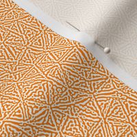 tiny triangles Turing texture #3 - orange and white