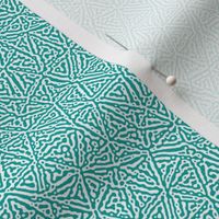 tiny triangles Turing texture #3 - turquoise and white