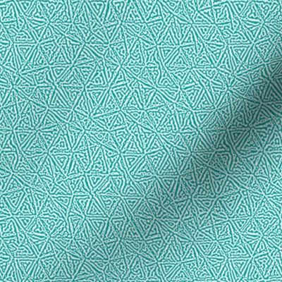 tiny triangles Turing texture #3 - turquoise and white