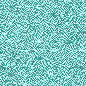 tiny triangles Turing texture #3 - turquoise and white