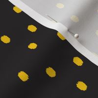 Golden Tigris Black & Yellow Ikat Poka Dot Regular Scale