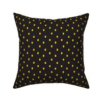 Golden Tigris Black & Yellow Ikat Poka Dot Regular Scale