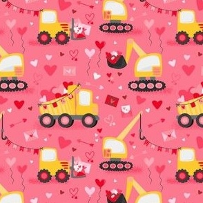 Valentine's Day Construction Loads of Love Pink