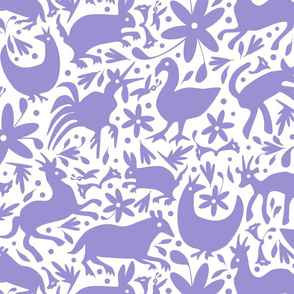 Mexico Springtime: Lilac on White (Large Scale)