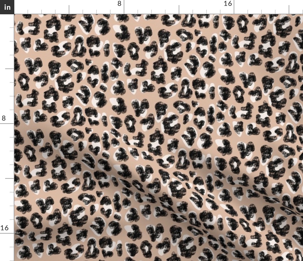 Grunge Leopard Print / Sandstone