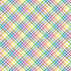 Bright Rainbow Diagonal Plaid 6