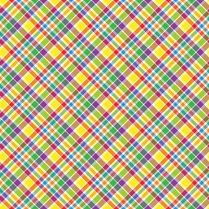 Bright Rainbow Diagonal Plaid 3