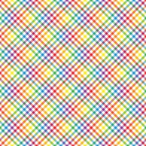 Bright Rainbow Diagonal Plaid 1 - Smaller