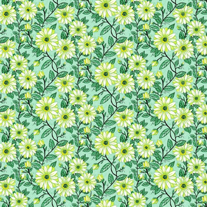 small Climbing Floral-yellow and green