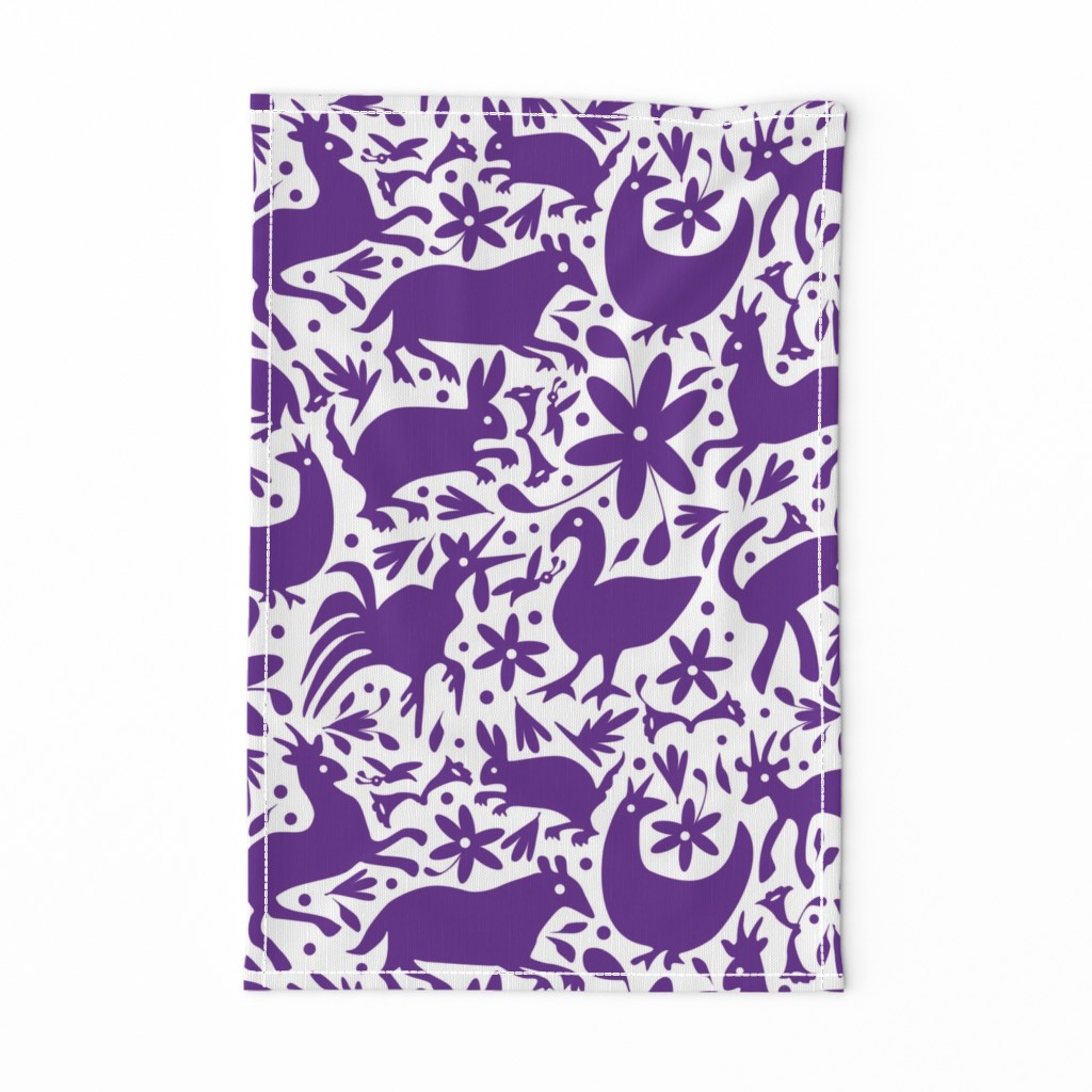 Mexico Springtime: Purple on White (Large Scale)