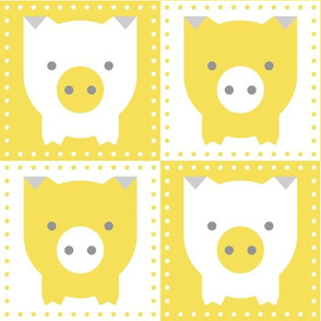 Little Piggies, Yellow and Gray