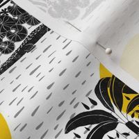 Jungle Stamp - Yellow and Gray