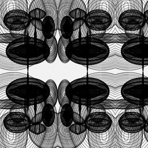 40A_Black &  White Circles_7x9_Mirror