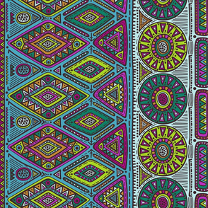 Indian Boho Tapestry In Aqua Violet