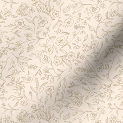 Ditsy buttercup floral - natural 