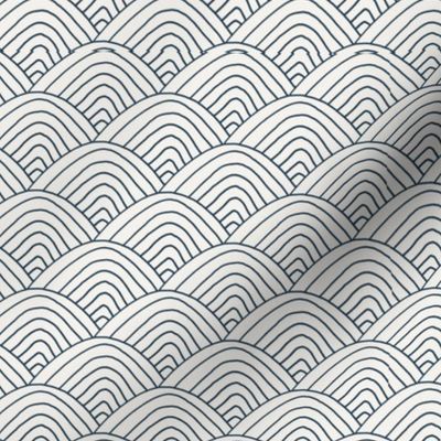 Minimalist sea ocean waves and surf vibes abstract salty water minimal Scandinavian style stripes ivory white navy blue