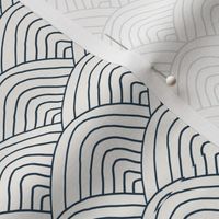 Minimalist sea ocean waves and surf vibes abstract salty water minimal Scandinavian style stripes ivory white navy blue
