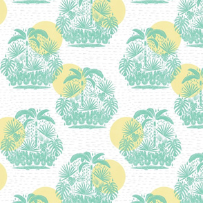 jungle stamp repeat 3 - seafoam