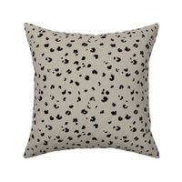 The messy animal print Dalmatian dots and leopard panther spots wild life boho trend nursery black latte grey