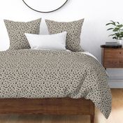 The messy animal print Dalmatian dots and leopard panther spots wild life boho trend nursery black latte grey