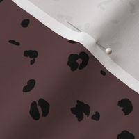 The messy animal print Dalmatian dots and leopard panther spots wild life boho trend nursery moody berry