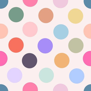 Colorful pastel polka dots