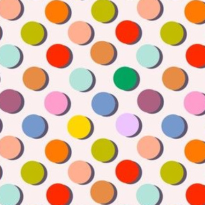 3D colorful polka dots