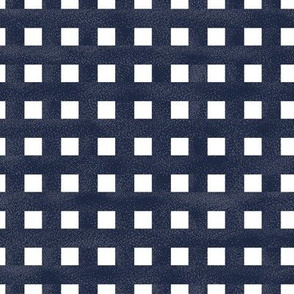 safari grid custom navy  fabric
