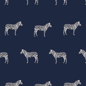 safari zebra custom navy  fabric