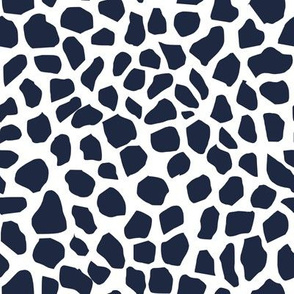 safari giraffe spot custom navy fabric