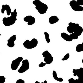 The minimalist animal print Dalmatian dots and leopard panther spots wild life boho trend nursery monochrome black and white LARGE
