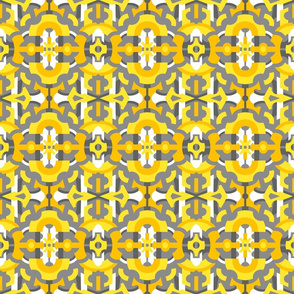 Axes and Ovals in Yellow and Gray