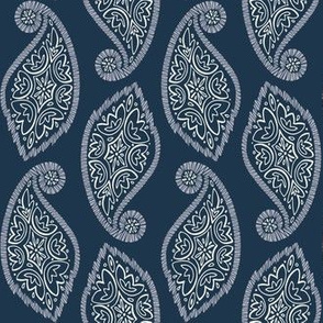 Paisley Leaf - Grey Dark