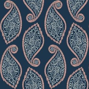 Paisley Leaf - Orange Dark