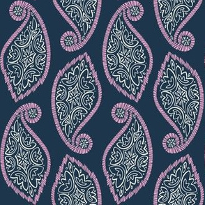 Paisley Leaf - Pink Dark