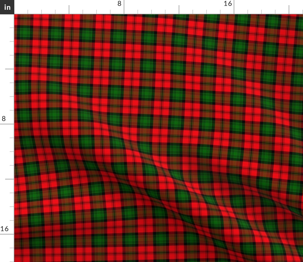 Kerr 1842 tartan, 2" red modern