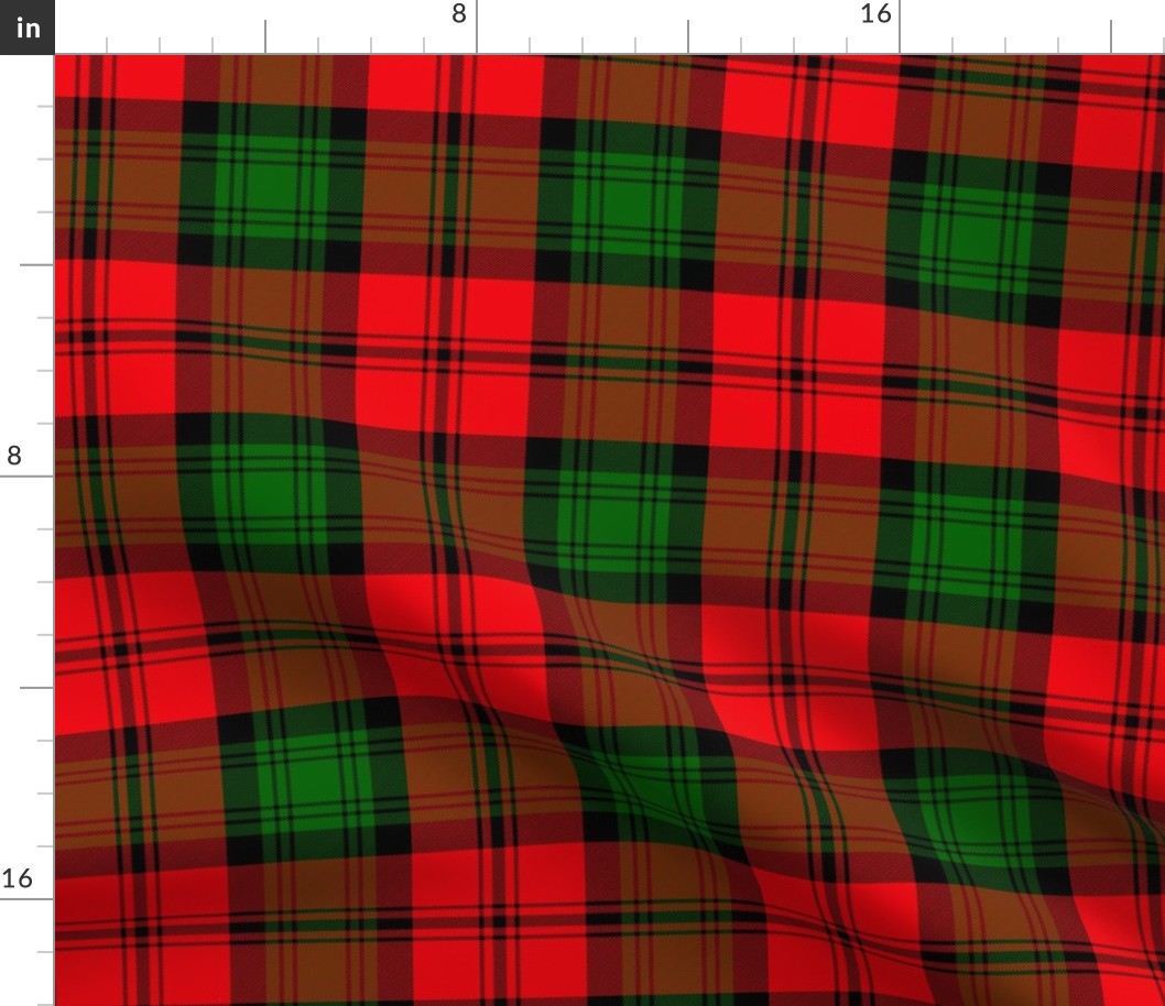 Kerr 1842 tartan, 6" red modern