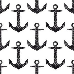 Chevron Anchor Black Stamp